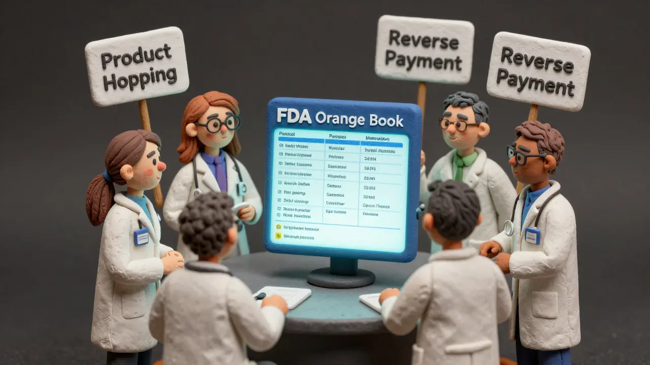 Healthcare buyers analyzing FDA data on generic approvals while blocked by unethical pharma tactics.