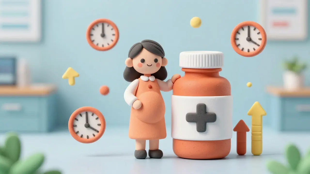 Clay illustration of thyroid medication dose adjustment concepts