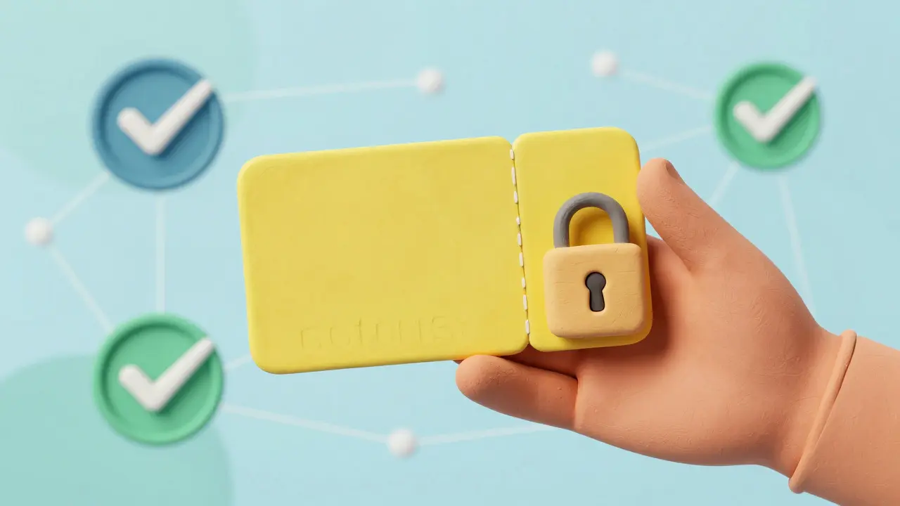Clay hands holding coupon and lock symbolizing safe savings